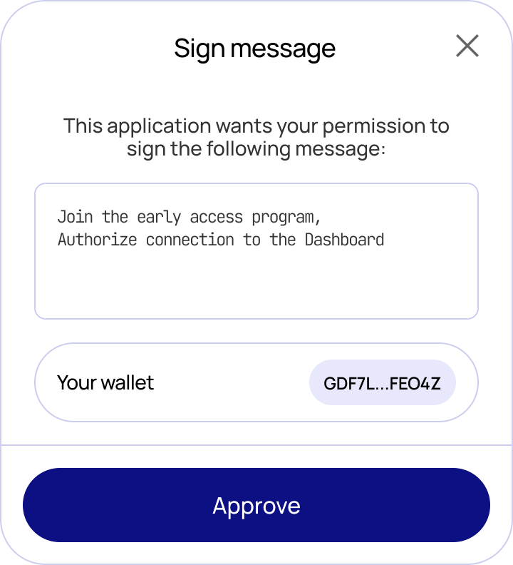 Sign Message modal